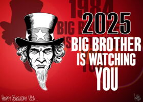 USA; 1985, Project 2025, Big Brother, Orwell, 4th of July, Nationalfeiertag, Independence Day