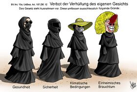 Burkaverbot, Burka, Schweiz, Abstimmung, Basler Fasnacht