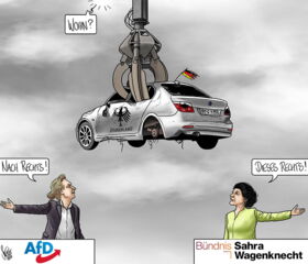 Populismus, Weidel, Wagenknecht, AfD, Deutschland, Wahlen. Auto, Wirtschaft