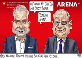 Guy Parmelin, Sandro Brotz, Ruecktritt, Bundesrat, SVP, SRF, SRG, Arena