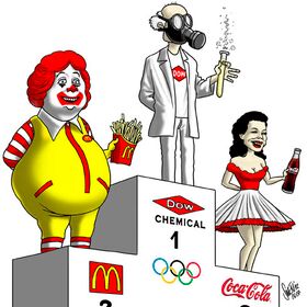 Olympia, London 2012, Dow Chemical, MC Donalds, Coca Cola