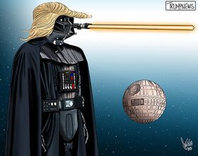 Star wars, Darth Vader, Donald Trump, Lichtschwert