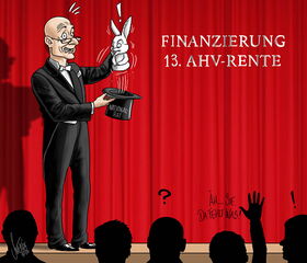 13. AHV, Finanzierung, Schweiz, Rente, Parlament, Hase, Zaubertrick
