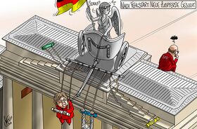 Deutschland, Groko, Angela Merkel, SPD, Jamaika, Martin Schulz, Brandenburger Tor, Quadriga