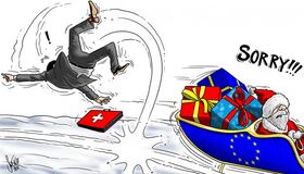 Schweiz, EU, Boersenaequivalenz, Bilaterale, Boerse, Weihnacht, Santa