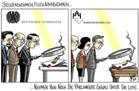Staatsvertraege, Steuerabkommen, Fluglaermabkommen, Deutschlann, Schweiz