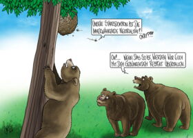 Neutralität, neutral, Schweiz, SVP, Verfassung, Initiative, Neutralitätsinitiative, Bären, Bienen, Honig, Krieg