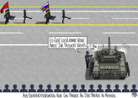 Putin, Moskau, Maiparade, Russland, Ukraine, Panzer