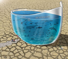 Hitze, Hitzewelle, Klima, Klimawandel, Trockenheit, Arche Noah, Fische, Meer, See, Unterwasserwelt, Meeressaeuger