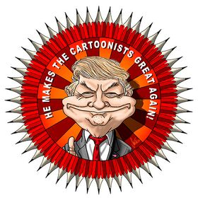 USA, Wahlen, Trump, Clinton, President, Cartoon, Cartoonist
