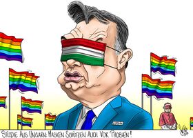 Fussball, EM, LGBT, Orban, Regenbogen, Regenbogenfahne