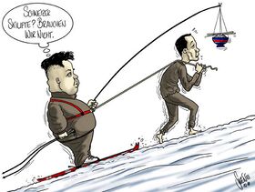 Kim Jong-Un, Nordkorea, Ski, Skilift