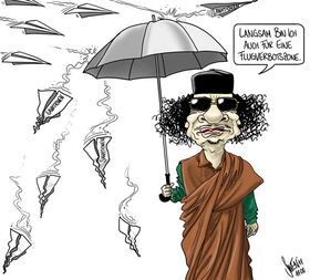 Gaddafi, Libyen, Flugverbot