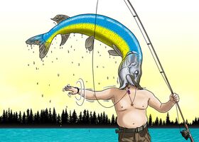 Ukraine, Russland, Krieg, Putin, Fisch, fischen