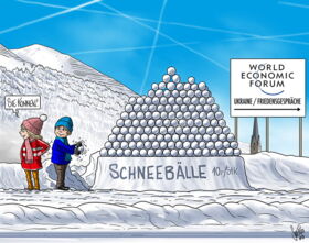 WEF, Davos, World Economic Forum, Peace, Ukraine, Schneeball