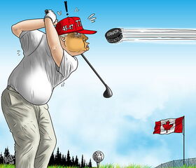 Trump, Kanada, USA, Zoelle, Handelsstreit, Golf, Eishockey, Wirtschaft