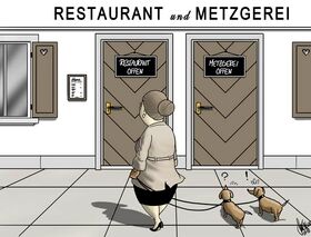 Restaurant, Metzgerei