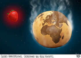 Erdbeermond, Mond, Welt, Weltlage, Gaza, Ukraine, Sudan, Jemen, Hitze, Kartoffel, Erde, heiss