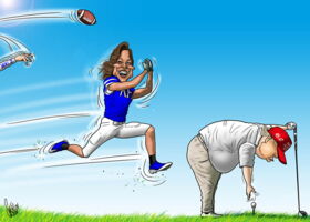 Kamala Harris, Tim Walz, USA, Demokraten, Wahlen, Trump